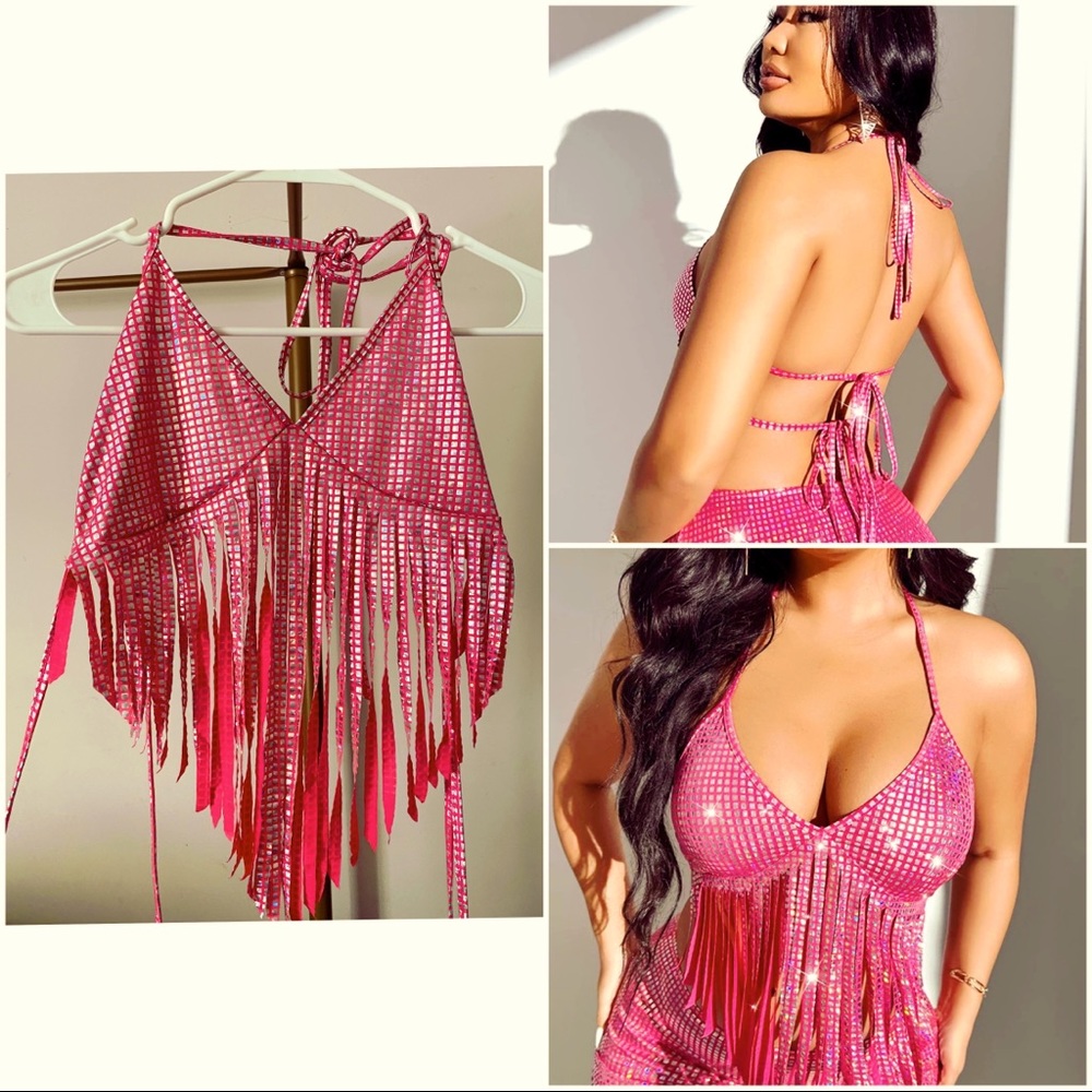 💖Pink Fringe top 💖
